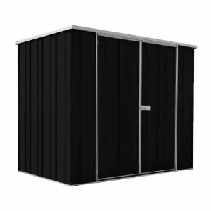 Spacemaker F64 Flat Roof 2.105m x 1.41m Double Door Shed-Monolith