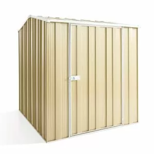 Yardsaver G56 Gable Roof 1.76m x 2.1m Single Door Shed-Smooth Cream