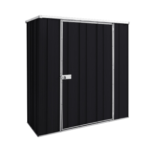 YardSaver F52 Flat Roof 1.76m x 0.72m Single Door Shed-Monolith