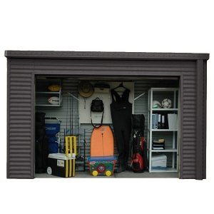 Smartlocker 1100 Portal Frame Roller Door Shed - Slate Grey