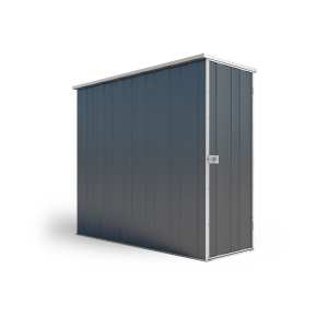 Garden Sheds Direct F26 Flat Roof Door on Side Entry Shed Slate grey Colour