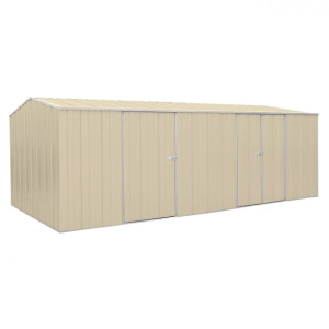 YardPro ECO Workshop 2010 Gable Roof 5.9m x 2.8m Dbl &amp; Sgl Door-Smooth Cream