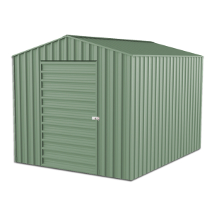 Thor Portal Frame Cyclonic Workshop 2.6m x 3.4m Single Hinged Door Colour-Mist Green