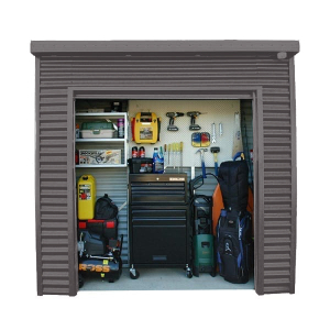 Smartlocker 800 Portal Frame Roller Door Shed - Slate Grey