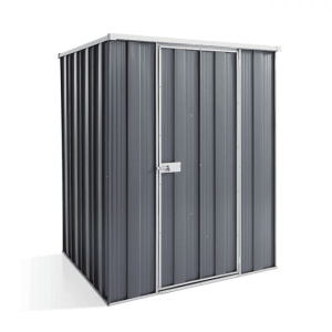 GardenSheds Small Shed 1.41m x 1.41m x 1.8m with Flat Roof-Slate Grey