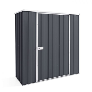 GardenSheds Slim Shed 1.76m x 0.72m x 1.8m with Flat Roof-Slate Grey