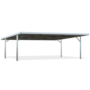 YardPro Double Carport Flat Roof 5.9m x 5.5m Zinc