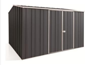 YardSaver G98 Gable Roof 3.145m x 2.8m Double Door Shed-Slate Grey