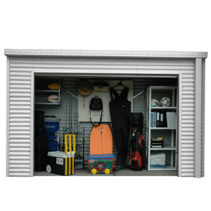 Smartlocker 1100 Portal Frame Roller Door Shed - Zinc