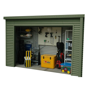 Smartlocker 900 Portal Frame Roller Door Shed - Mist Green