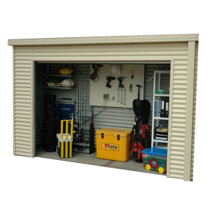 Smartlocker 1100 3.6m x 1.1m Portal Frame Colour Roller Door Shed-Smooth Cream
