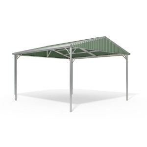 YardPro Double Carport Gable Roof - Mist Green