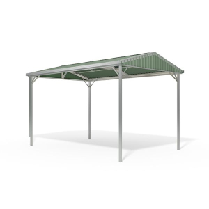 YardPro Single Carport Gable Roof - Mist Green