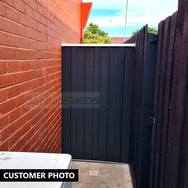 Slimline F36 Flat Roof 1.07m x 2.105m Side Entry Shed