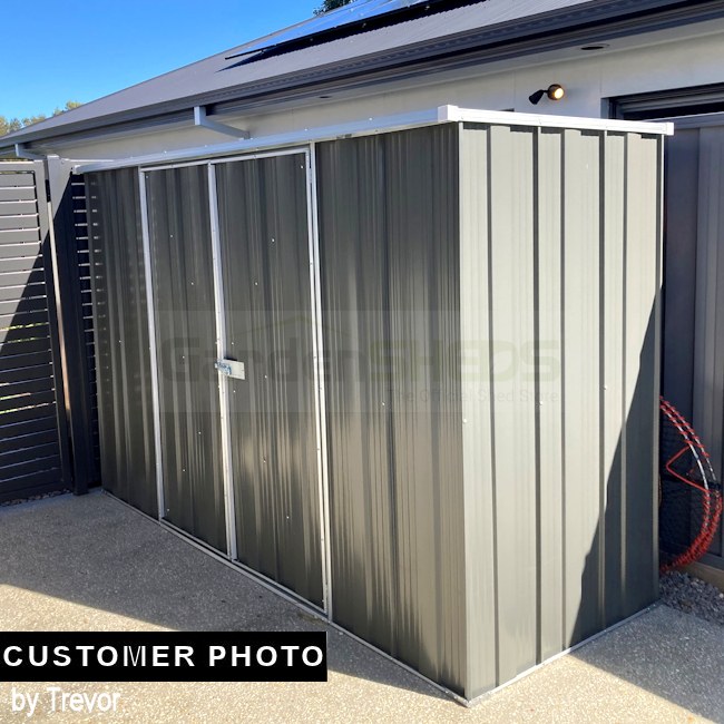 GardenSheds Medium Shed 2.8m x 1.07m x 1.8m with Flat Roof