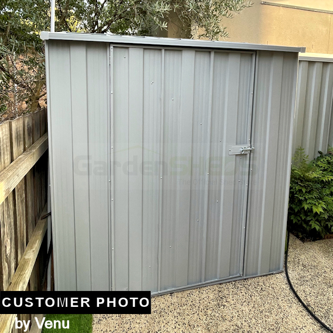 GardenSheds Slim Shed 1.76m x 0.72 m x 1.8m with Sloped Roof