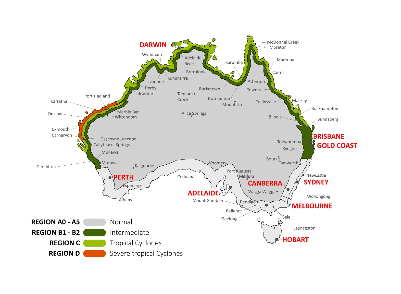 Wind zone map